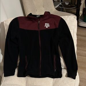 Women's Black and Maroon Jacket